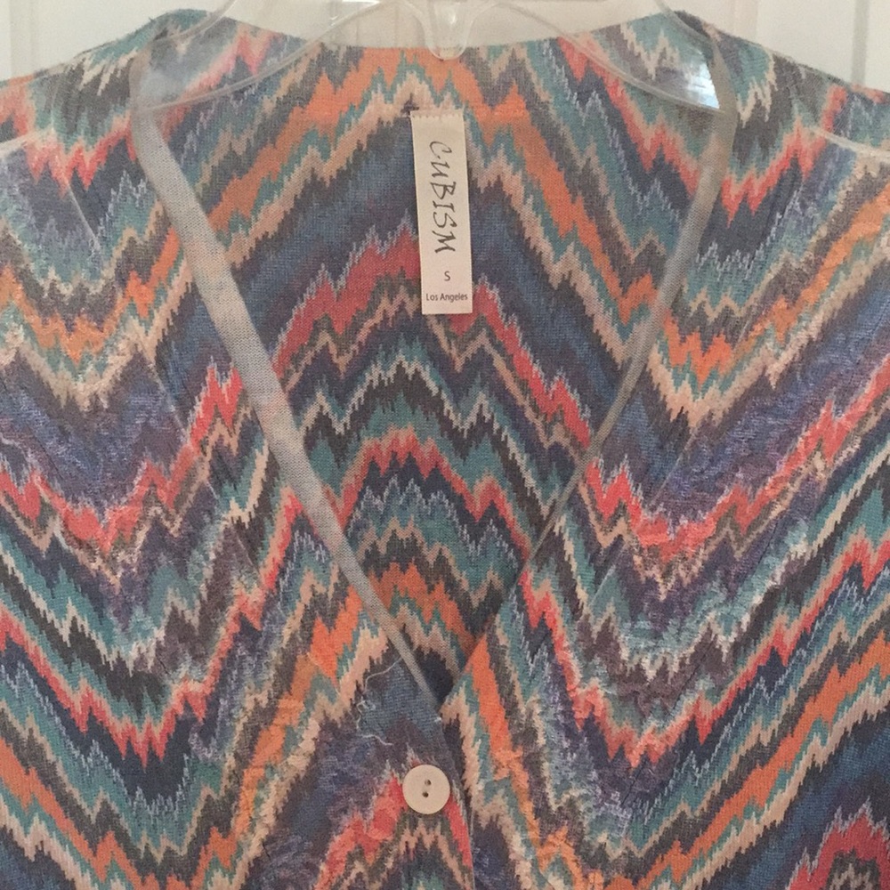 Colorful Cubism Cardigan - Picture 3 of 11